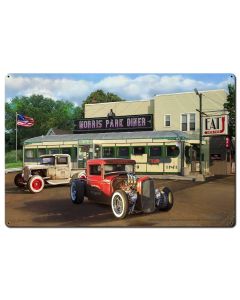 Diner and Rat Rods Metal Sign 36in X24in