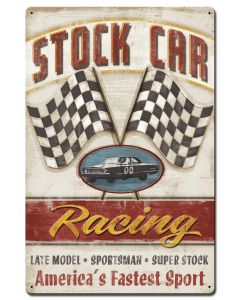 Stock Car Corrugated Vintage Sign
