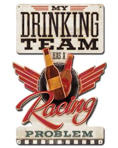 Drinking Team Vintage Sign
