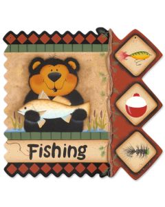 Fishing Bear Vintage Sign