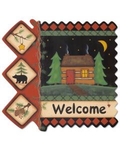 Welcome Cabin Vintage Sign