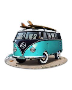 VW BUS CUT OUT TURQUOISE