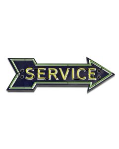Arrow Service 16 X 6 vintage metal sign
