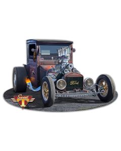 1926 T-Truck Cut out 16 X 10 vintage metal sign