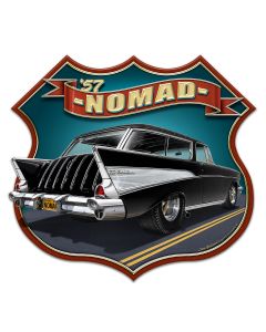1957 Nomad Shield 16 X 15 vintage metal sign