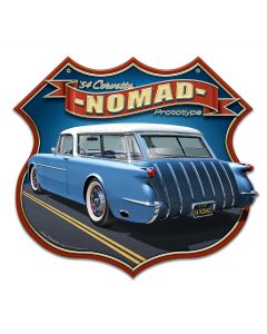 Nomad Shield 16 X 15 vintage metal sign