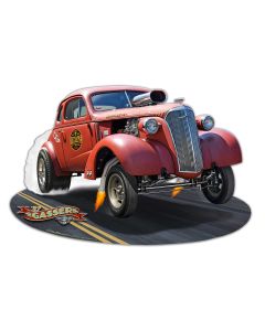 1937 CHEVY GASSER Metal Sign 16in X 11in
