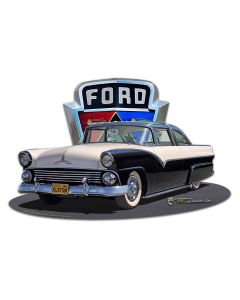 1955 Ford Kustom Emblem Metal Sign 16in X 10in