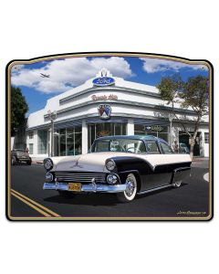 1955 Ford Dealership Metal Sign 18in X 15in