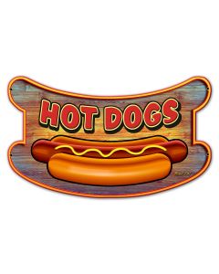 Hot Dogs 24 X 14 vintage metal sign