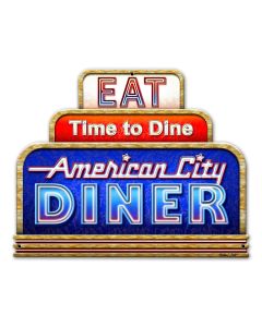 American City Diner 15 X 12 vintage metal sign