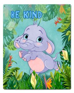 Be Kind Elephant 24 x 30 Custom Shape