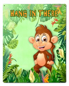 Hang In There Monkey 24 x 30 Custom Shape