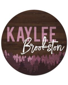 Nursery Sign Pink 28 x 28 Round - Personalized