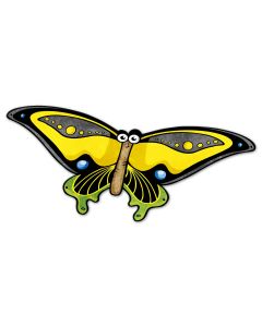 Yellow Butterfly 26 x 12 Custom Shape