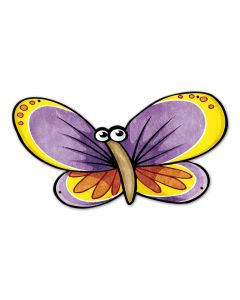 Purple Butterfly 22 x 12 Custom Shape