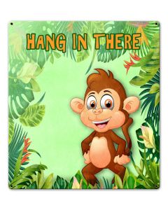 Hang In There Monkey 18 x 20 Custom Shape