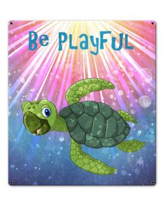 Be Playful Turtle 18 x 20 Custom Shape