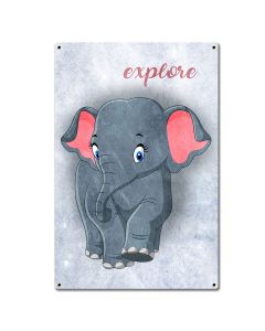 Explore Elephant 16 x 24 Satin