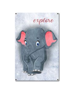 Explore Elephant 13 x 20 Custom Shape