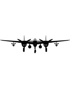 P-38 Lightning Plane Vintage Sign