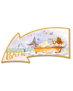 Grunge Mermaid Bath Vintage Sign