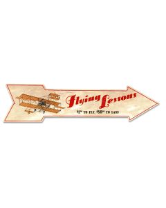 Flying Lessons Arrow Vintage Sign