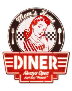 Mom's Home Diner Vintage Sign