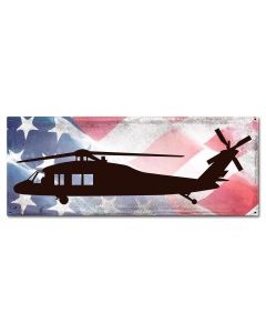 H-60 Helicopter American Flag