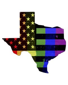 Texas Rainbow American Flag