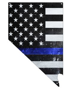 Nevada Thin Blue Line American Flag