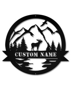 Alpine Moose Cutout - Personalized