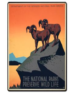 National Parks Preserve Wilderness Vintage Sign