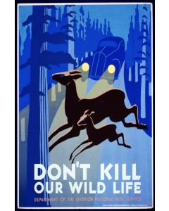Don't Kill Our Our Wildlife Vintage Sign