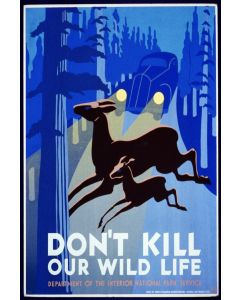 Don't Kill Our Wildlife Vintage Sign