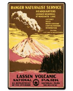 Lassen Volcanic National Park Vintage Sign