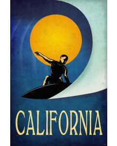 California Surfer Vintage Sign