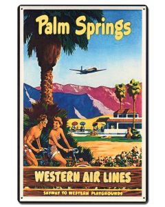 Palm Springs Western Airlines Vintage Sign