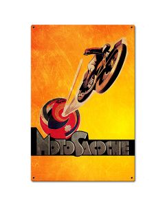 Moto Sacoche Motorcycle Metal Sign 16in X 24in