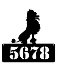Poodle Address Sign  - Personalized