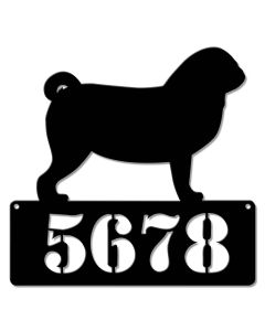 Pug Address Sign  - Personalized