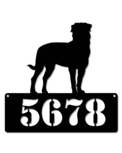 Rottweiler Address Sign  - Personalized