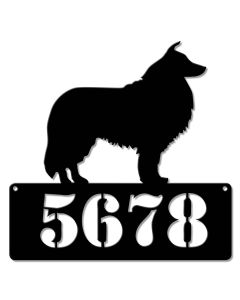 Collie Address Sign  - Personalized