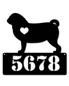 Pug Lover Address Sign  - Personalized