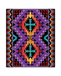 Indian Purple Blanket Look 40 x 48 Custom Shape