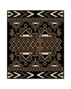 Brown Buffalo Blanket Look 40 x 48 Custom Shape