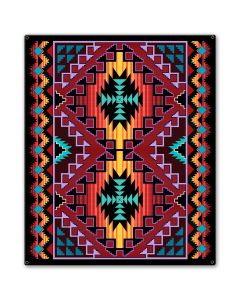 Indian Red Blanket Look 20 x 24 Custom Shape