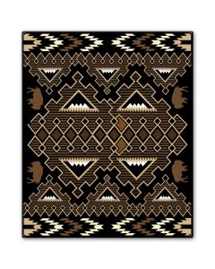 Brown Buffalo Blanket Look 20 x 24 Custom Shape