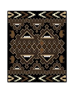 Brown Buffalo Blanket Look 30 x 36 Custom Shape
