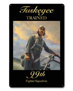 Tuskegee 99th Fighter Squadron 12 X 18 vintage metal sign